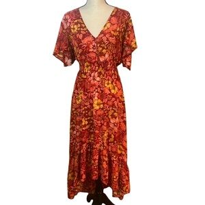 Abel The Label Cottagecore Floral Hi-Low Maxi Dress Sz-S